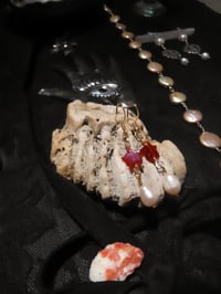 Image 3 of carnelian falling star earrings