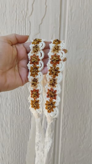 Image of Sunflowers embroidered boho halos
