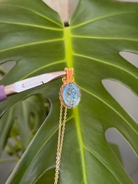 Image 3 of Gold Labradorite Oval Crystal Necklace