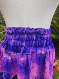 Image 3 of Boho sari beach skirt - purple and pink
