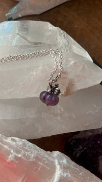 Image 1 of Amethyst, pumpkin pendant