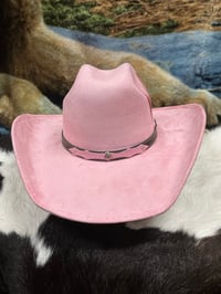 Image 2 of Suede Cowboy Hat Pink