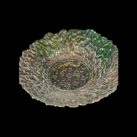 Image 3 of Textured Deco Clear and Green Dish