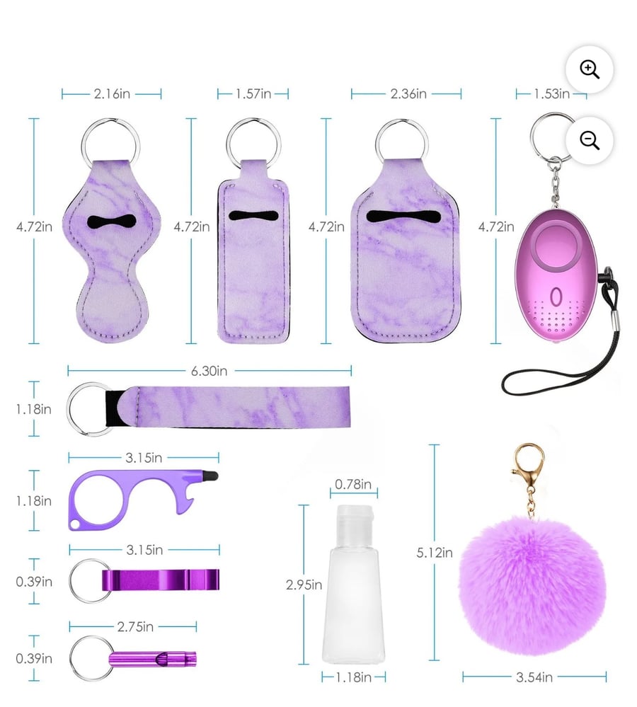 Image of Purple marble keychain
