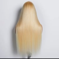 Image 3 of Platinum Pressure 613 Straight 13×4 Lace Wig – 150% Density – Sleek Icy Blonde