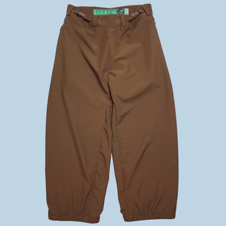 Image of BROWN SOFTSHELL EXTRA-BAGGY LIZARD PANTS