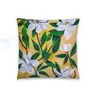 Image 1 of Mustard Magnolia Pillow