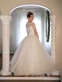 Image 2 of 1950s Princess Lace Ballgown 