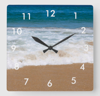 Image 4 of Square Clock Beautiful Relaxing Beach 
