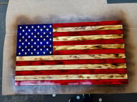 Image 3 of Wooden American Flag