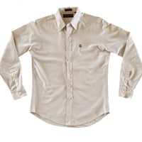 Image 2 of Vintage Chaps Ralph Lauren Cream Button Up Cotton Men’s Shirt - 15.5/35 Small