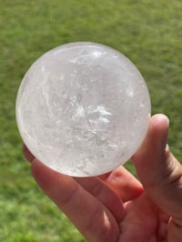 Image 1 of Clear Quartz Sphere With Rainbows #1431