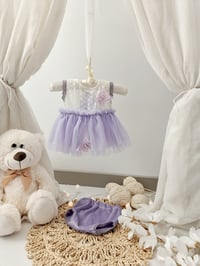 Image 1 of Photo prop | Newborn girl set for photoshoot | April | lilac