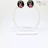 Silver and pink dawada earrings 