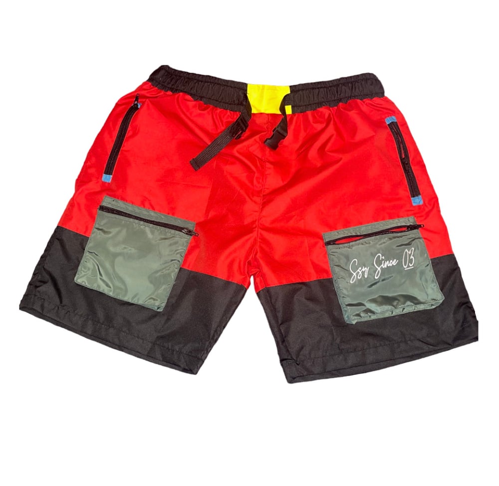 Tech Shorts - Red / Black
