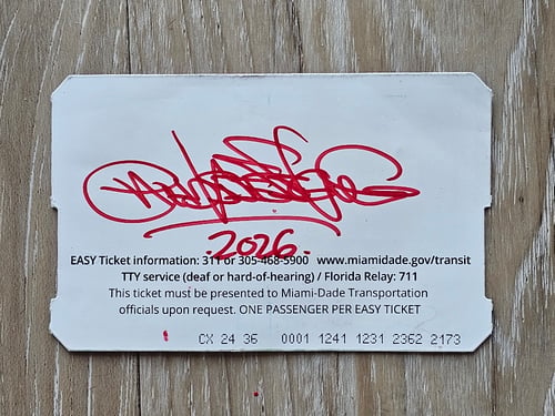 Image of Original Drawn on MDC Transit Pass....