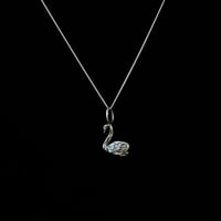 Image 1 of STERLING SILVER SWAN NECKLACE