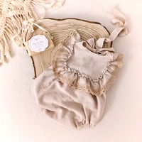 Image 1 of Boho photo props | Giuseppina romper 12 months | beige