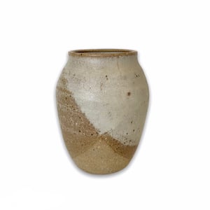 Image of GLAZE DIPPED STUDIO POTTERY VASE