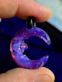 Image 1 of Opalized Cresent moon pendant 🌜✨️