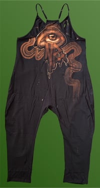 Image 2 of “SPRING HAS SPRUNG” CUSTOM BLEACH PAINTED OVERSIZED ROMPER MEDIUM