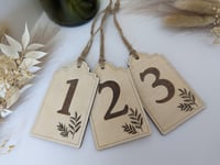 Image 1 of Table Number Bottle Tags 