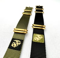 Image 9 of Brass Balls 5 Buckle Zulu Watch Strap