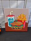 Combo Meal - 10” x 10” acrylic painting