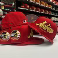 Image 2 of New Era 59Fifty Scarlet Slab Script 35 yrs