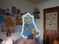 Image 1 of evil forest wizard cat sticker