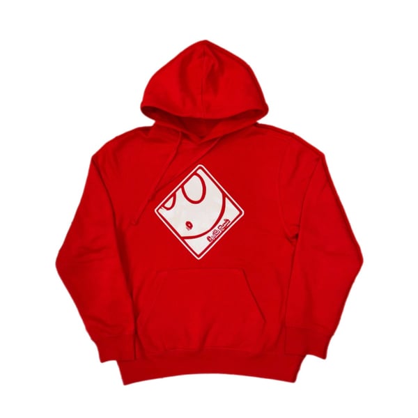 Image of Ghost I Do Not Sell Drugs Hoodie in Red/White