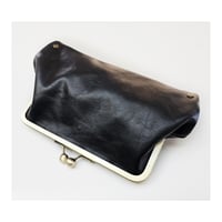 Image 4 of Black Pleated Leather Clutch
