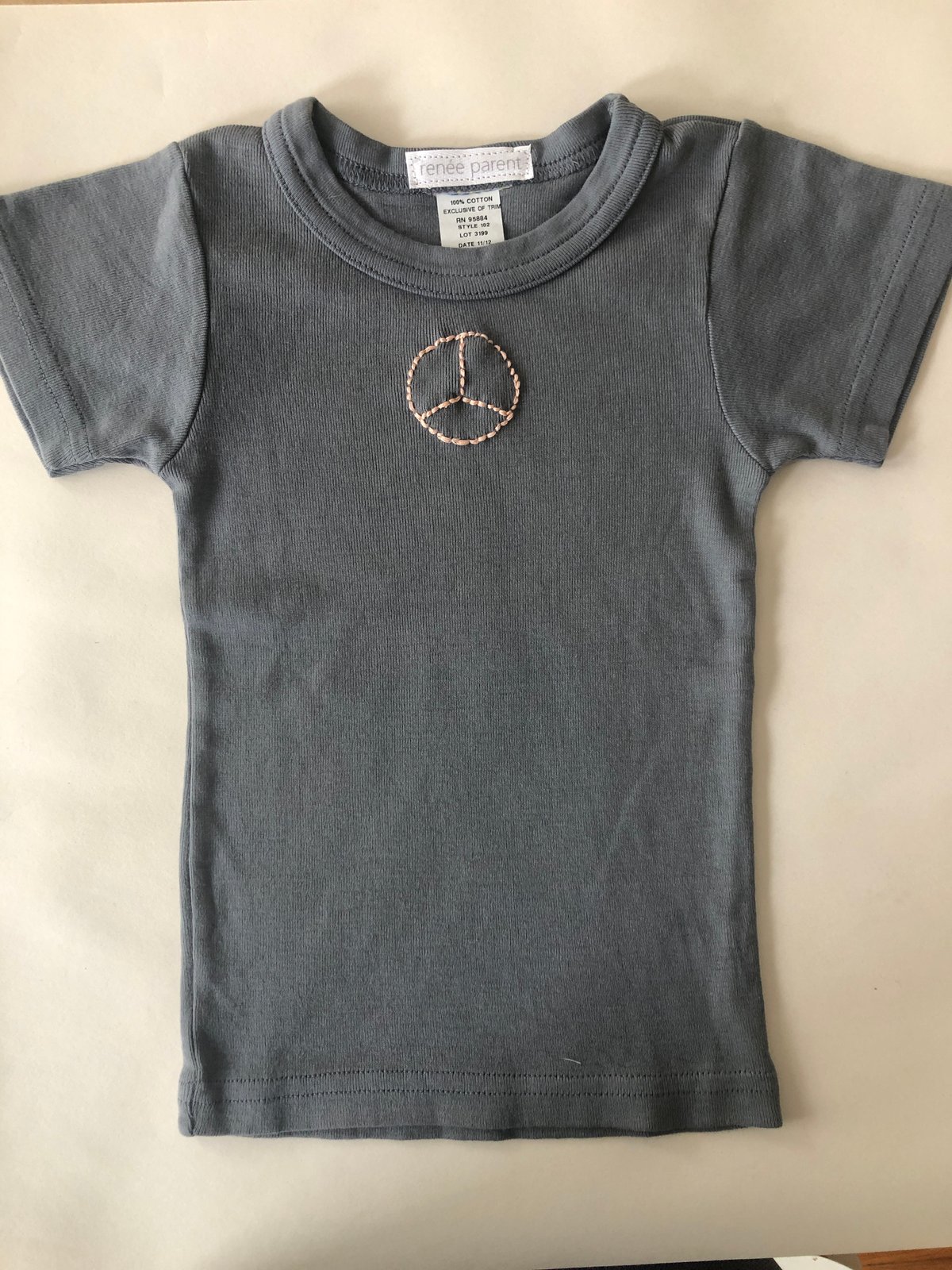 peace b b gray blue t shirt