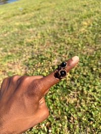 Image 1 of BLACK TOURMALINE WOVEN RING