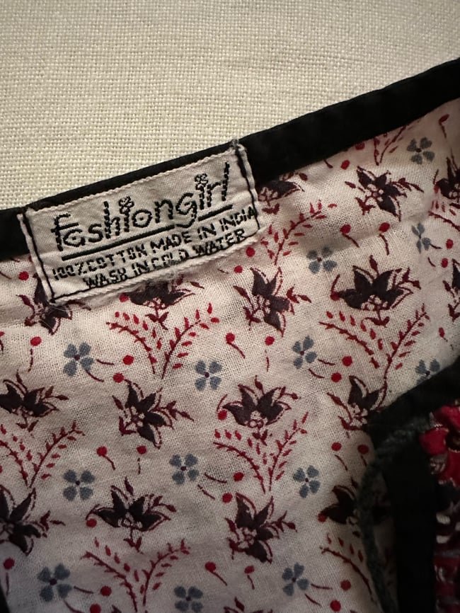 early 70s Indian cotton maxi dress 