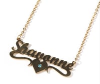 Image 1 of Birthstone Name necklace