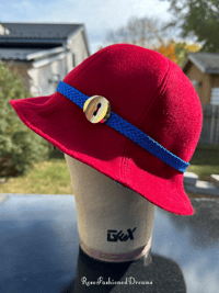 Image 11 of Red Wool Blend Mario Lined Hat