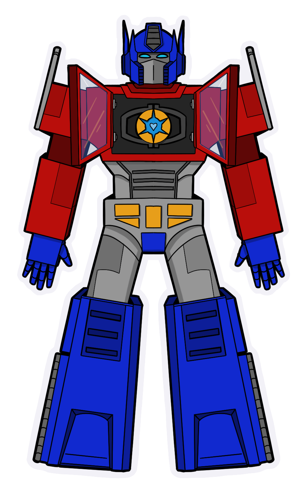 Image of Optimus + Dead Optimus - Sticker Duo 