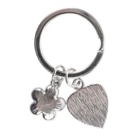 Image 4 of Forget-me-not Flower, Metal & Enamel Keyring