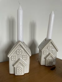 Image 2 of Ceramic cottage candle holder 