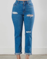 Image 1 of All Thrills Mom Jeans 
