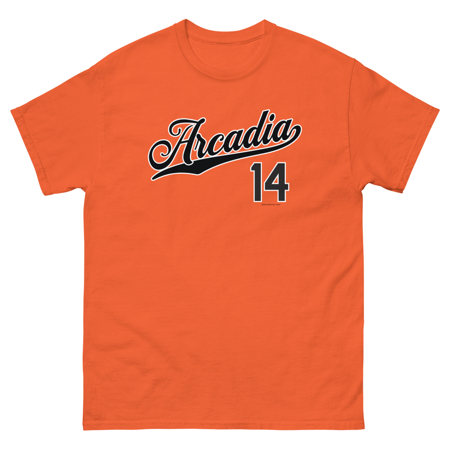 Image of Arcadia Baltimore T-Shirt 21214 Mens (Orange)