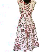 Image 1 of Vintage Handmade Tropical Print Resort Day Dress - M/L 