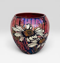 Image 3 of “Summer Meadows” reduction lustre vase