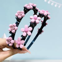 Image 6 of 2 pcs Girl’s Colorful Braided Flower Headband