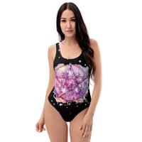 Image 1 of Stars & Pink Pentagram All-Over Print One-Piece Swimsuit