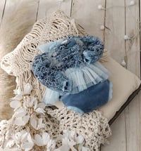 Image 1 of Photo prop | Newborn body-dress for photo shoots | Rini | blue jeans color