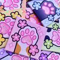 Image 1 of Mini Kitty Paw Original Paintings