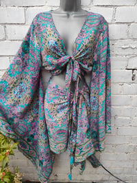 Image 4 of Pefkos co ord sarong set 70s mix with tassles