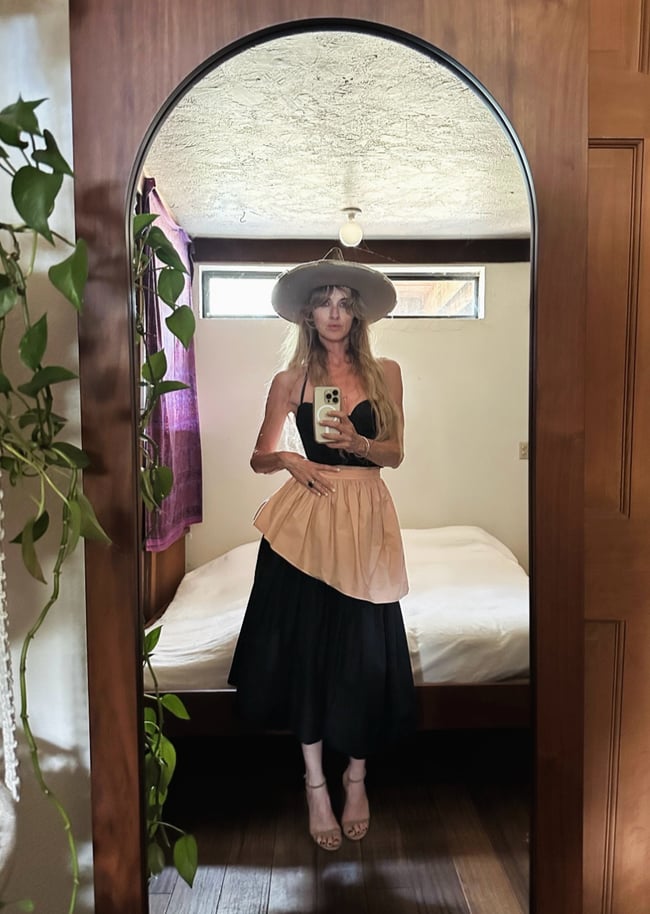 1970s Saint Laurent tiered cotton skirt